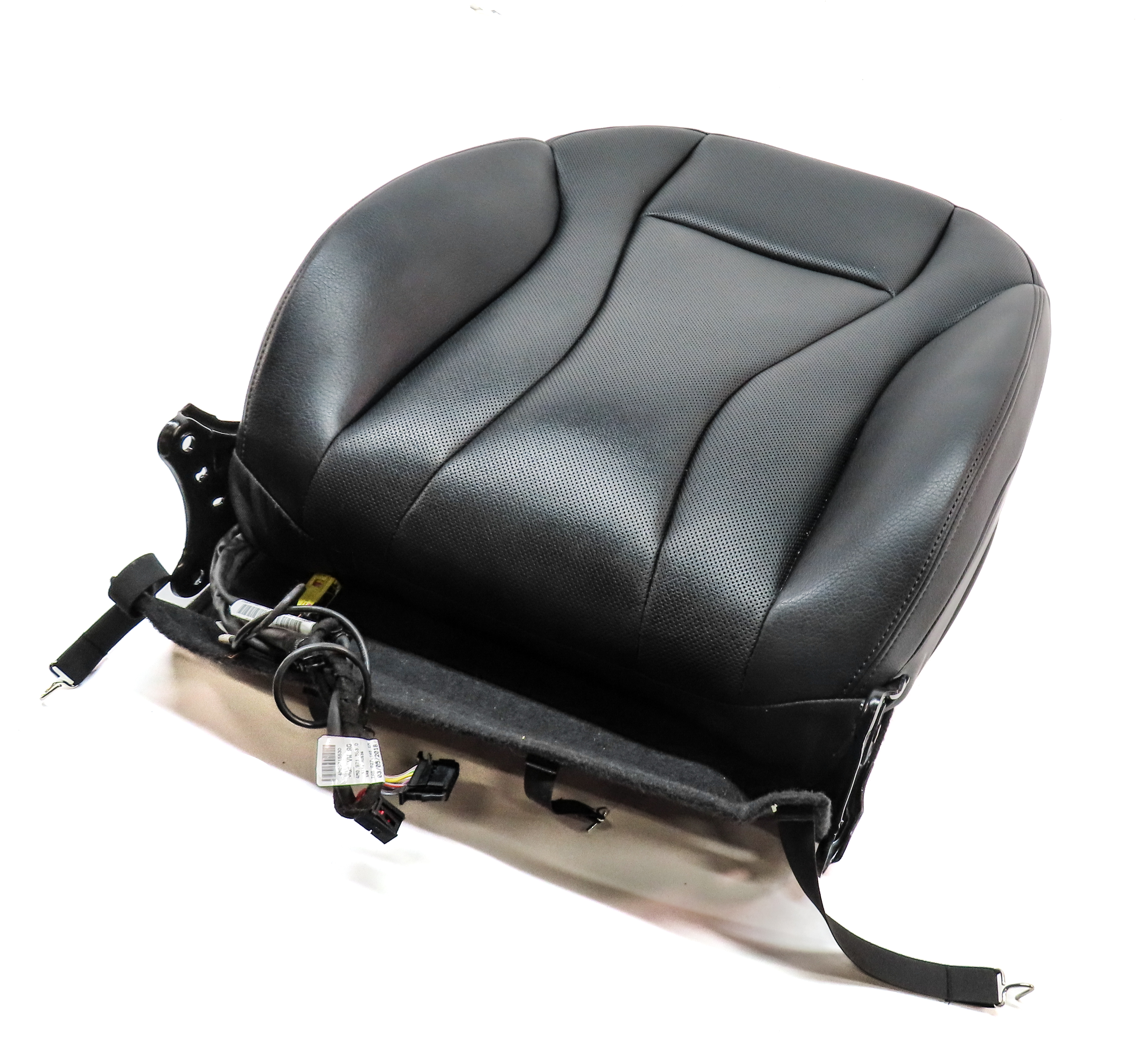 17-20 AUDI Q7 (4M) FRONT RIGHT PASSENGER UPPER TOP HEATED SEAT CUSHION (Black) — exact item pictured